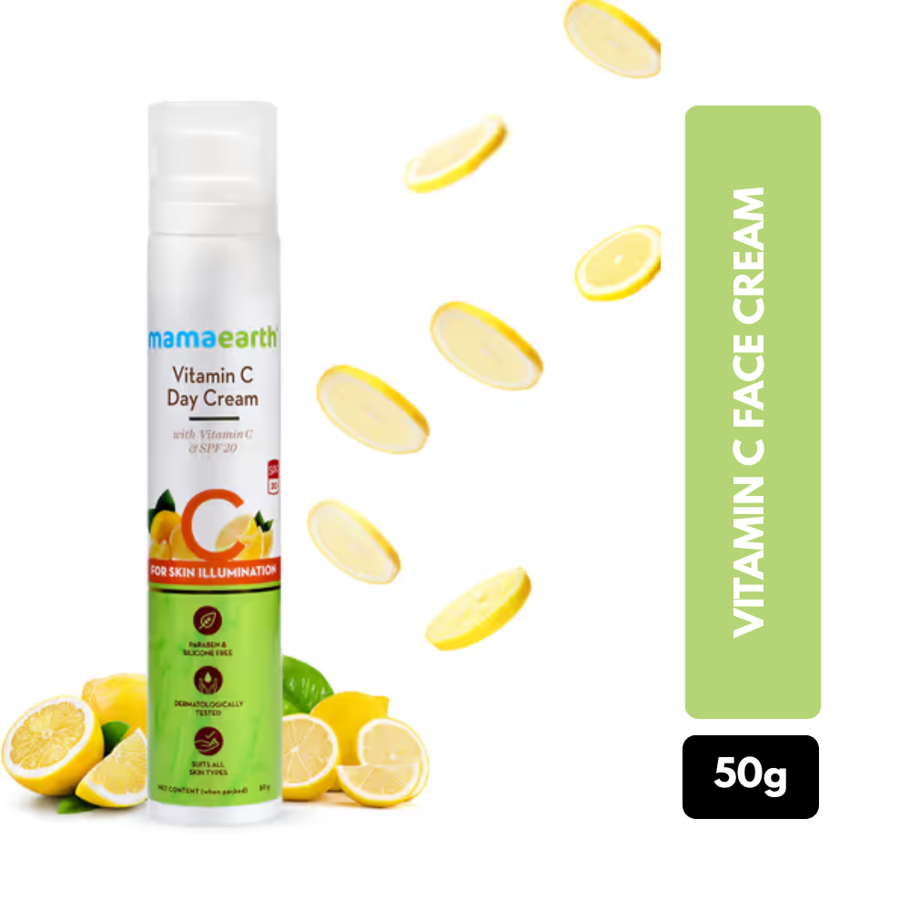 Mamaearth Vitamin C Face Cream with Vitamin C & SPF 20 for Skin Illumination 50g