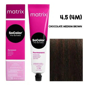 Matrix Socolor Permanent Hair Color 4.5 4M Chocolate Medium Brown