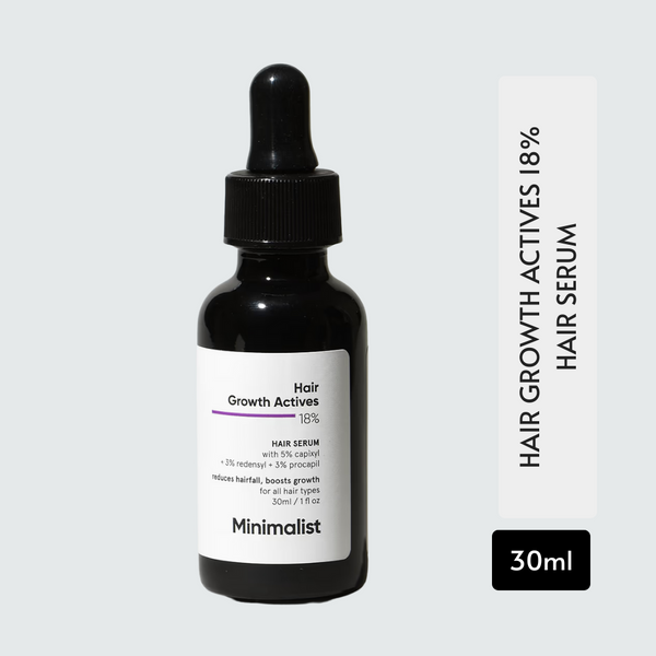 मिनिमलिस्ट हेयर ग्रोथ एक्टिव्स 18% हेयर सीरम 30ml