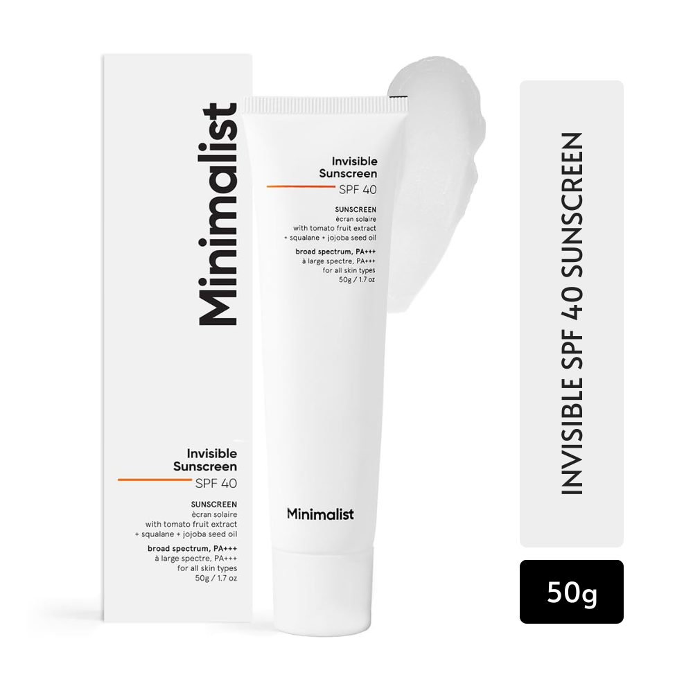 ಮಿನಿಮಲಿಸ್ಟ್ ಇನ್‌ವಿಸಿಬಲ್ SPF 40 ಸನ್‌ಸ್ಕ್ರೀನ್ 50ml
