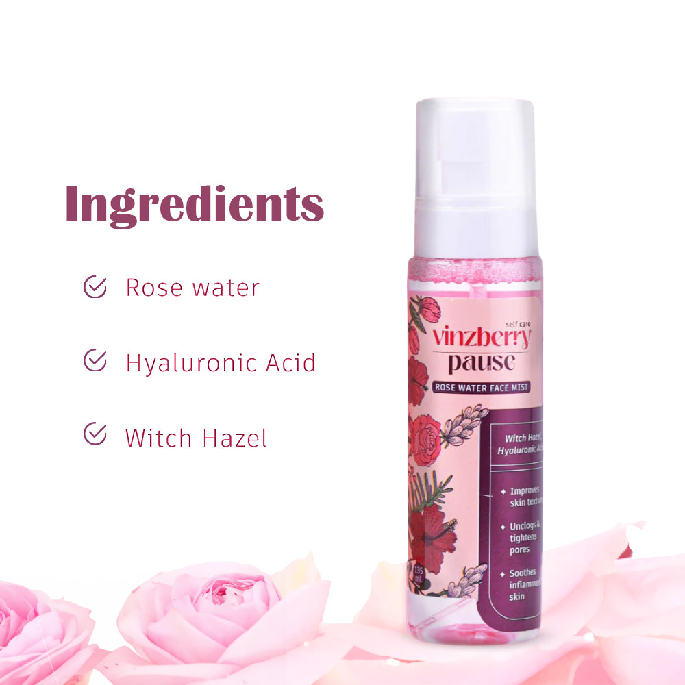 ವಿಂಜ್‌ಬೆರಿ ವಿರಾಮ ರೋಸ್ ವಾಟರ್ ಫೇಸ್ ಮಂಜು