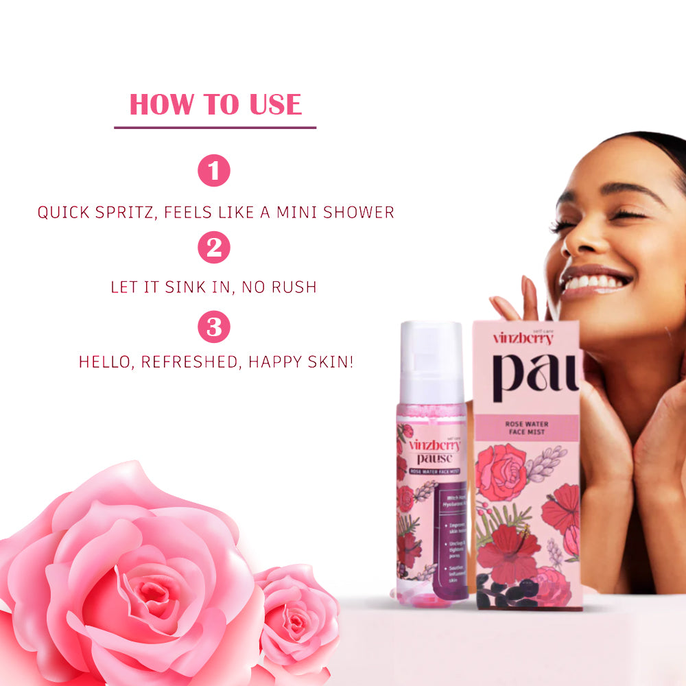 ವಿಂಜ್‌ಬೆರಿ ವಿರಾಮ ರೋಸ್ ವಾಟರ್ ಫೇಸ್ ಮಂಜು