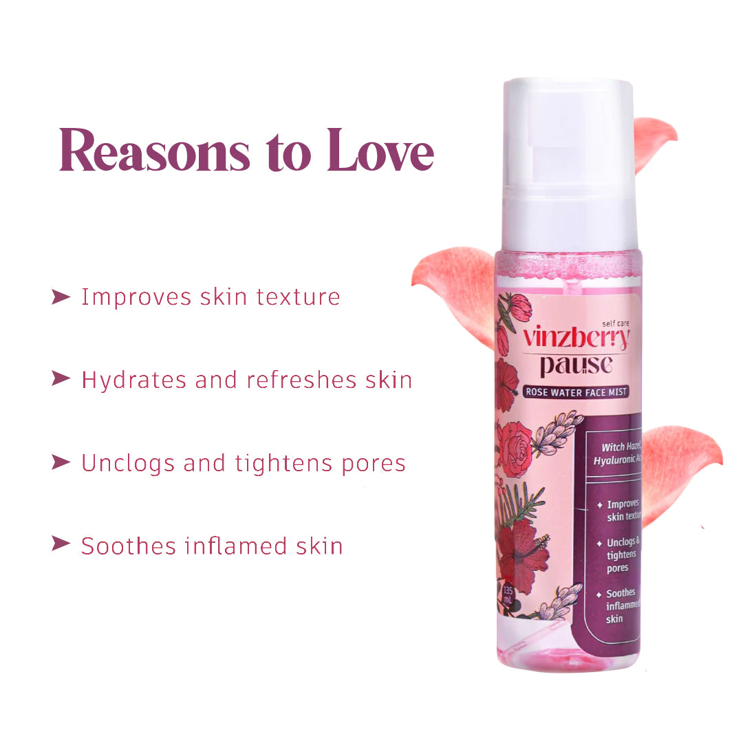 ವಿಂಜ್‌ಬೆರಿ ವಿರಾಮ ರೋಸ್ ವಾಟರ್ ಫೇಸ್ ಮಂಜು