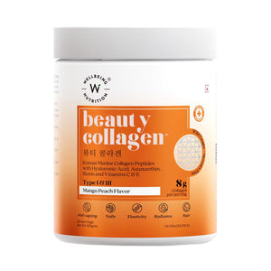 WELLBEING NUTRITION Beauty Korean Marine Collagen Peptides-Mango Peach Flavor-250g
