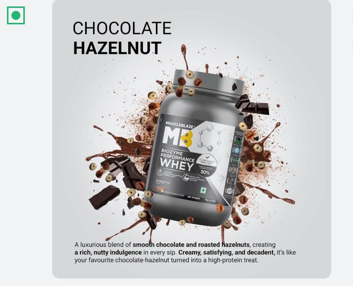 MB Biozyme Performance Whey-1Kg Chocolate Hazelnut