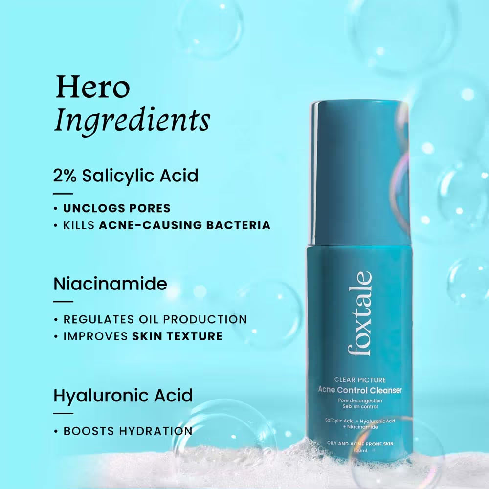 Foxtale Acne Control Cleanser-100ML