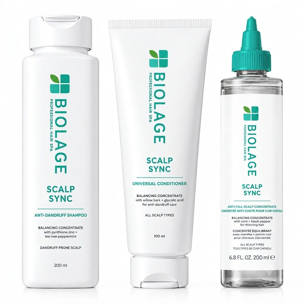Matrix Biolage Scalp Sync Anti-Dandruff Shampoo Conditioner Concentrate combo