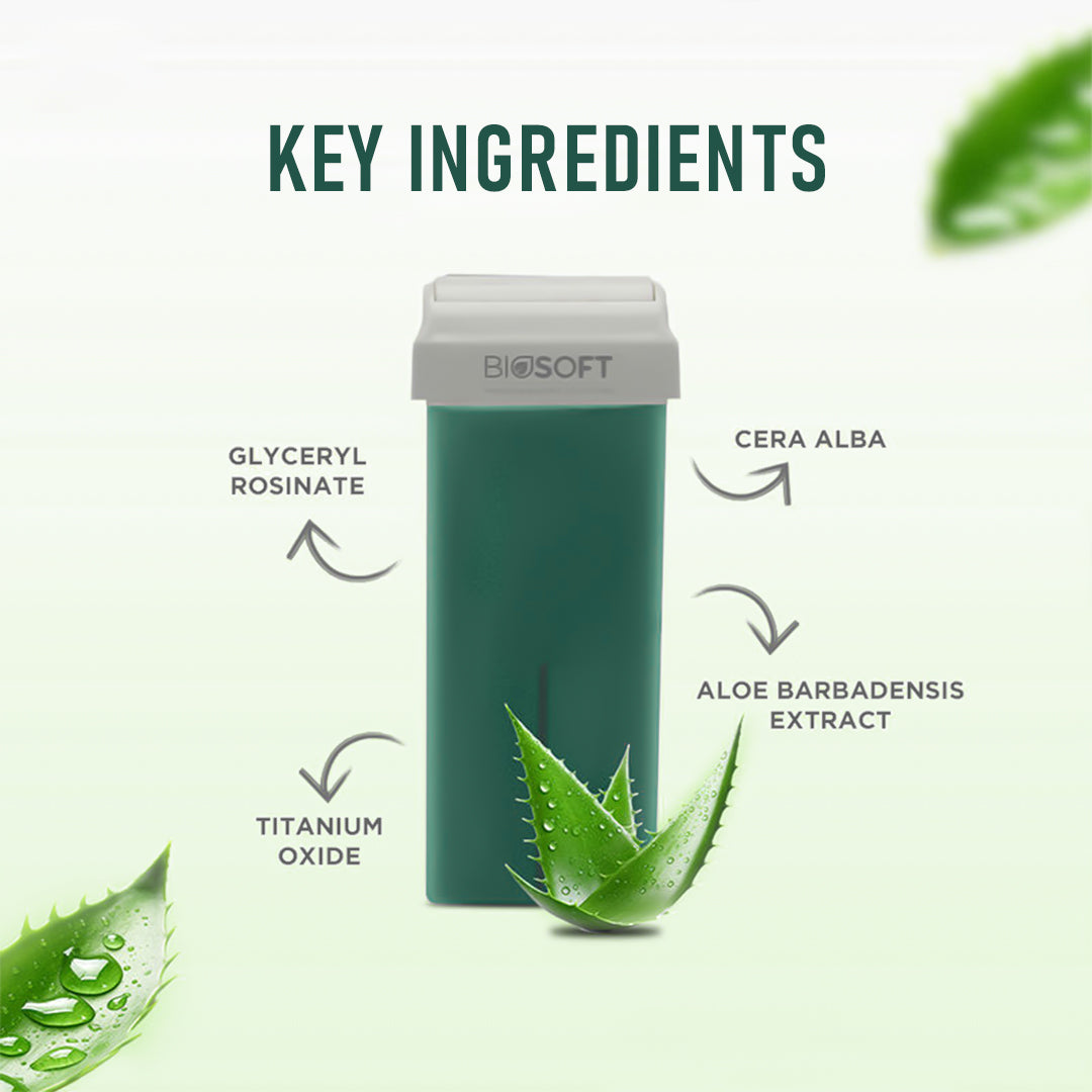 Biosoft Liposoluble Cream Wax - Aloe Vera (Roll On) Wax (100 Ml)