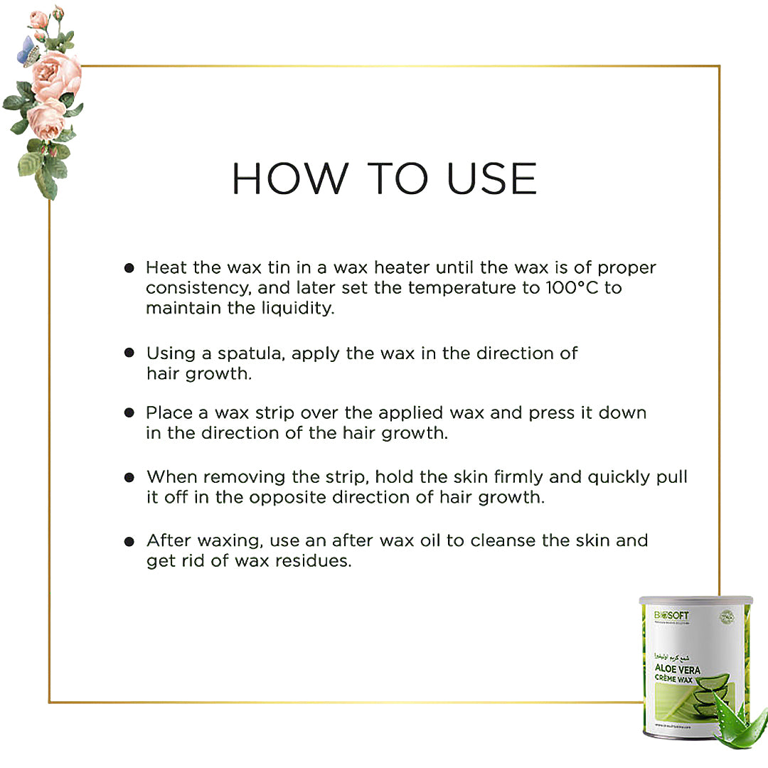 Biosoft Liposoluble Cream Wax - Aloe Vera (Roll On) Wax (100 Ml)