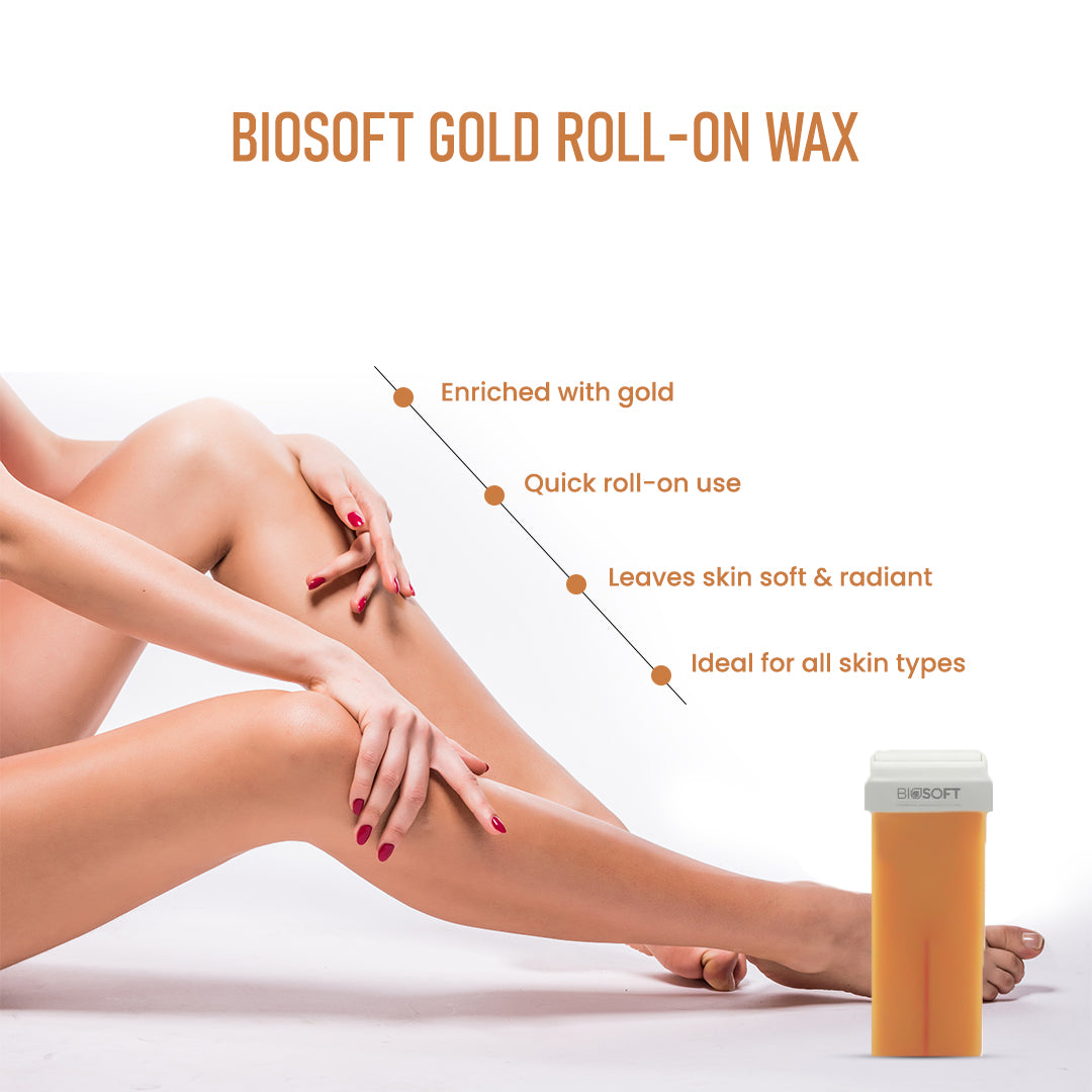 Biosoft Liposoluble Cream Wax - Gold Roll On (100 Ml)