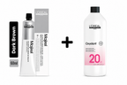 Loreal Majirel Hair Color 60ml  Shade 1 Dark Brown + Developer 1000ml Combo