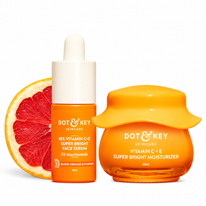 Dot & Key Vitamin C + E Superbright Skin Care Serum & Moisturizer Combo | Vitamin C Moisturizer 60ml & Vitamin C Face Serum 30ml | For Glowing Skin | For Women & Men