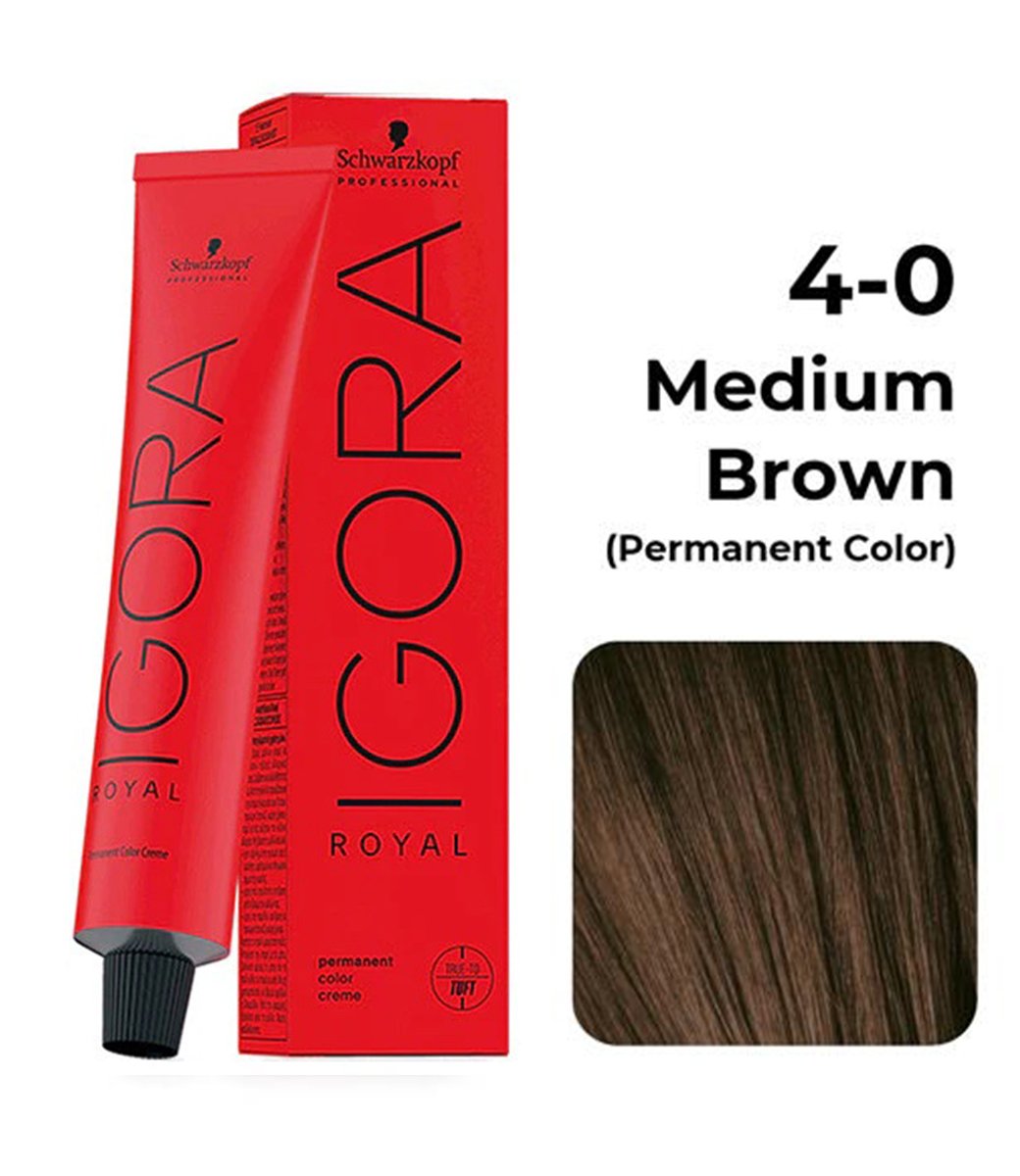 SCHWARZKOPF IGORA ROYAL HAIR COLOR SHADE NO 4-0 (60ML)