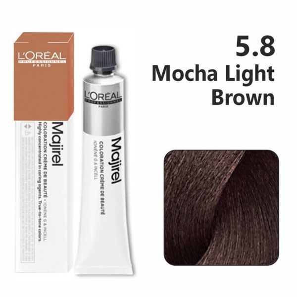 Loreal Majirel Cc 5.8 Color Tube Light Brown With Mocha 50g