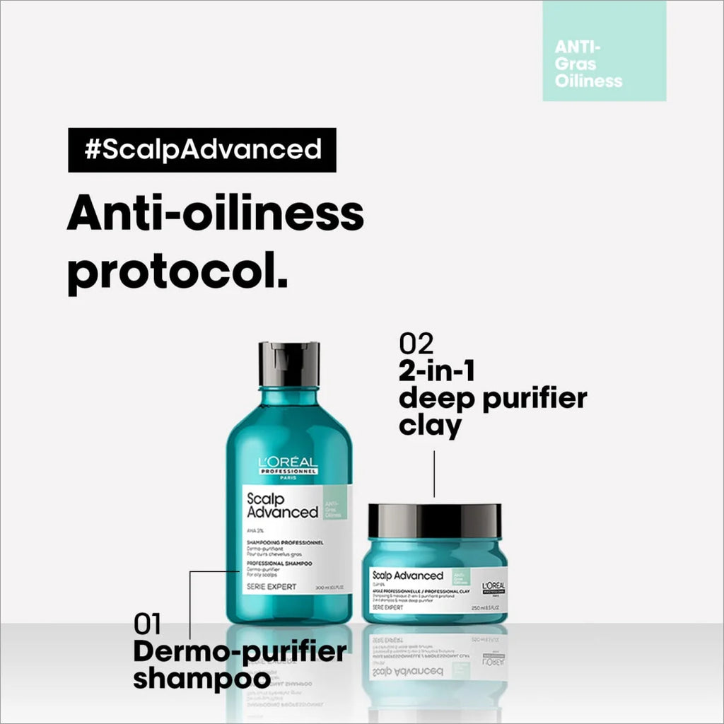Loreal Professionnel Scalp Advanced Anti-Oiliness Shampoo 300ml & mask 250ml