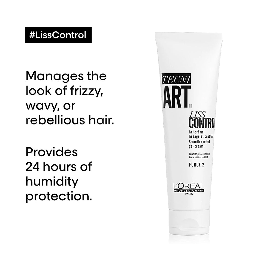 LOREAL PROFESSIONNEL TECNI ART LISS CONTROL GEL CREME 150ML FORCE 2 60GM