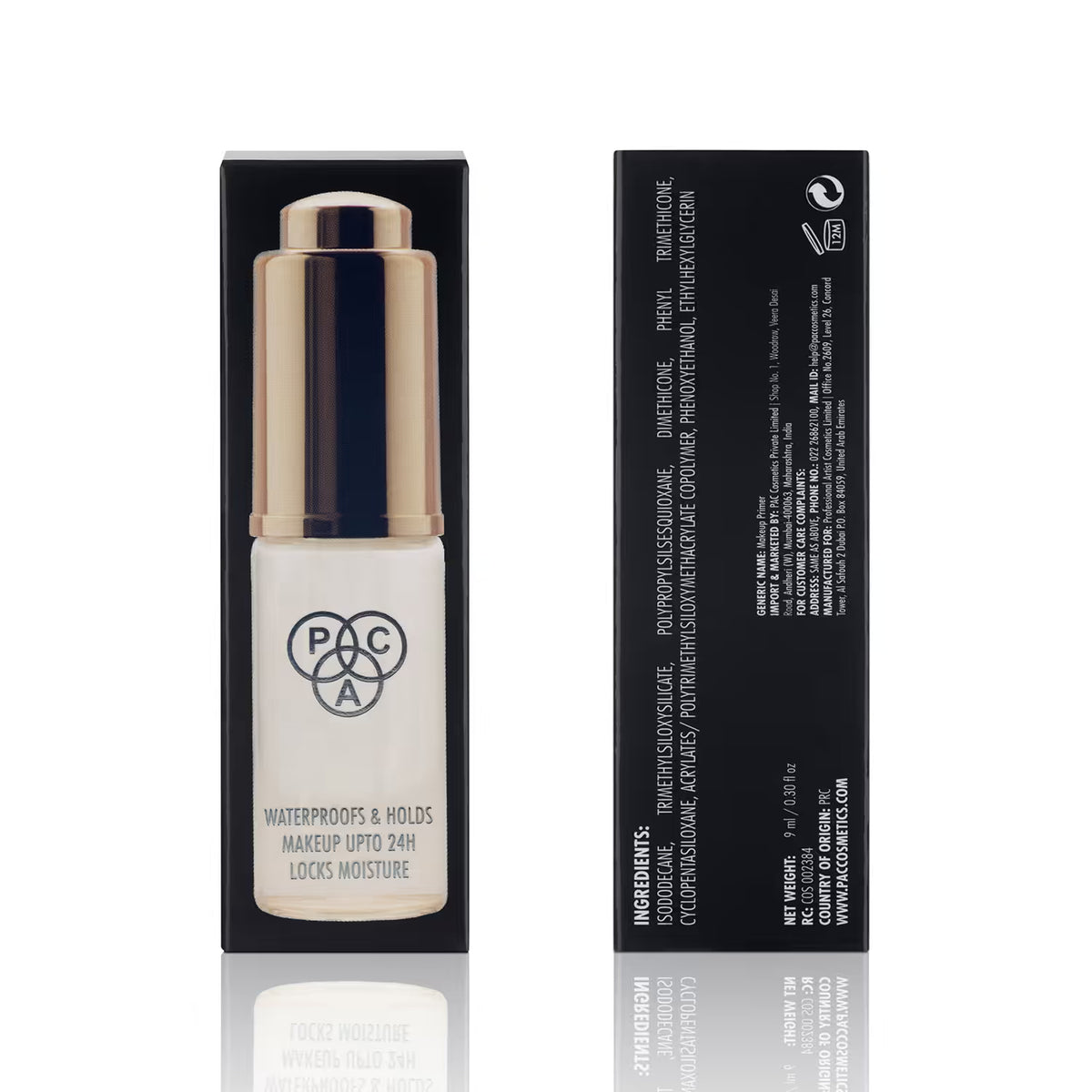 PAC Aqua Grip Primer Infused with Silicone Lightweight Waterproof Prolongs Makeup Wear (9 ml)