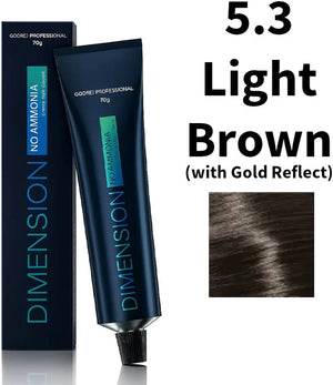 Godrej Professional Dimension No Ammonia Hair Colour 5.3 Light Brown, 70g