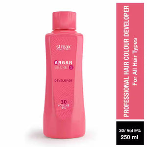 Streax Professional Developer For Argan Secrets Colourant 30 Volume 9% 250ml