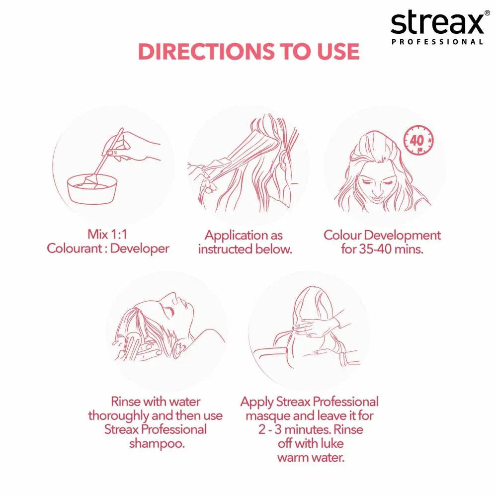 Streax Professional Developer For Argan Secrets Colourant 30 Volume 9% 250ml