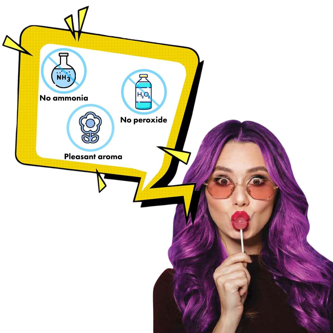 Streax Professional Hold & Play Funky Colours - Crazy Violet, 100Gm