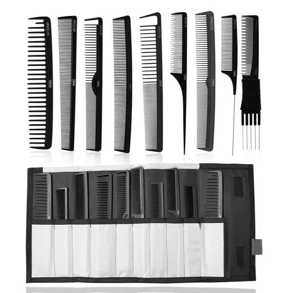 Carbon Comb Set of 9- Black Line